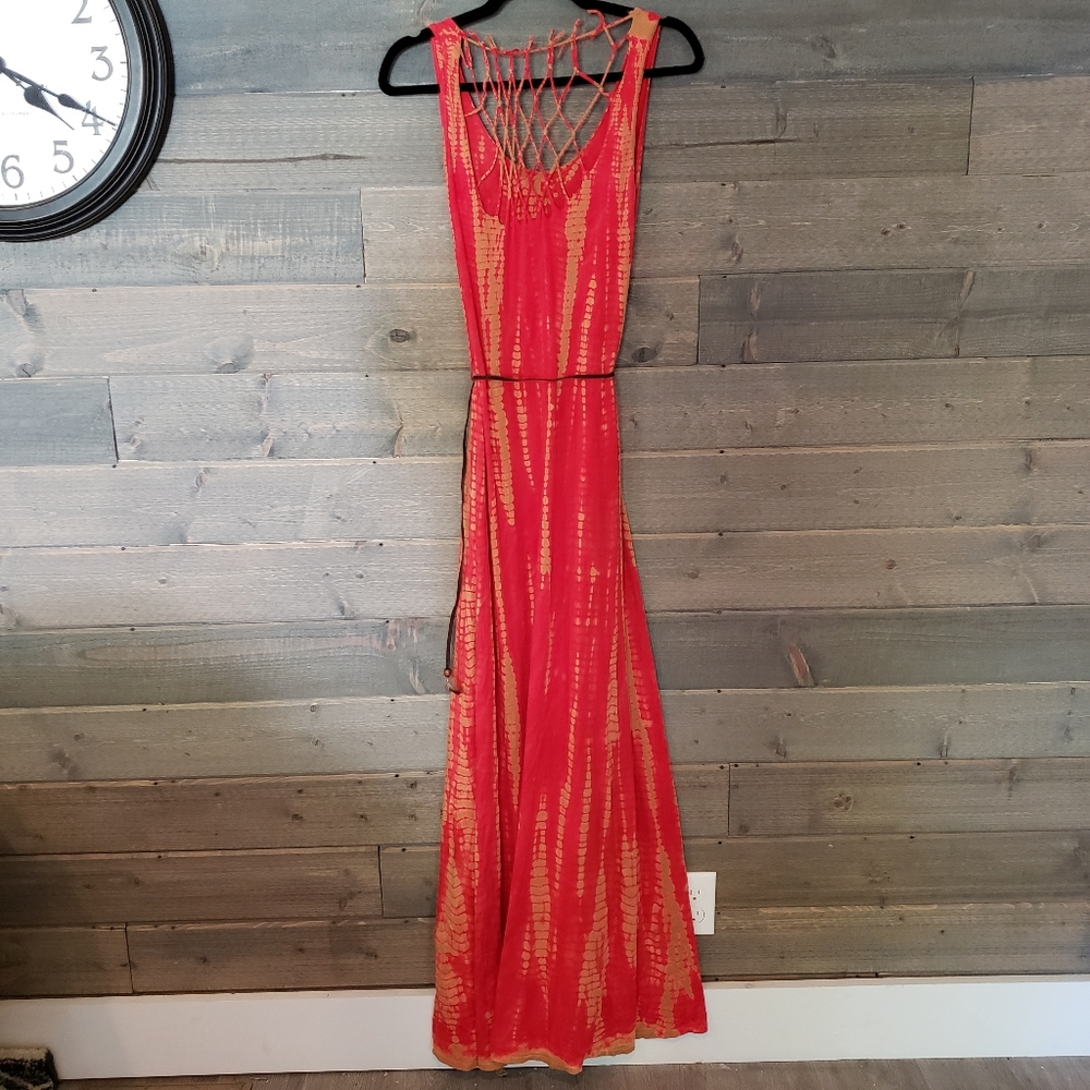 Vintage Buffalo David Bitton Maxi Dress Orange - Picture 2 of 10